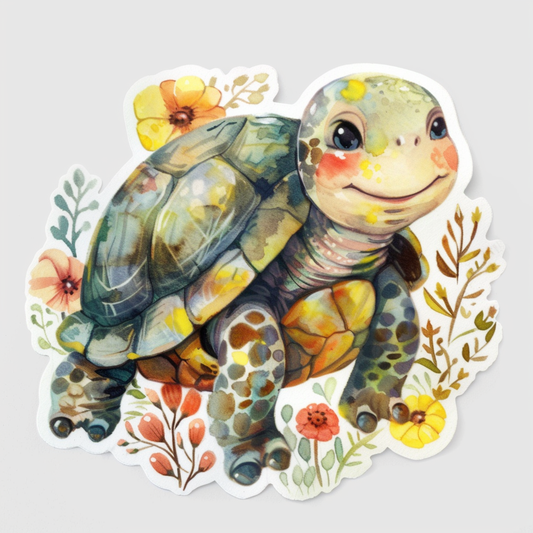 turtle majestic Expressive surreal Vinyl Decal Sticker for Car, Laptop, Tumbler and more # F022119-4" x 4"