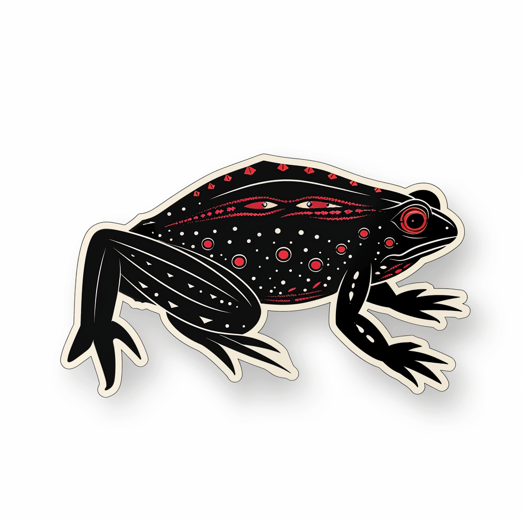 Sticker of a Frog majestic Expressive surreal Vinyl Decal Sticker for Car, Laptop, Tumbler and more # F015856