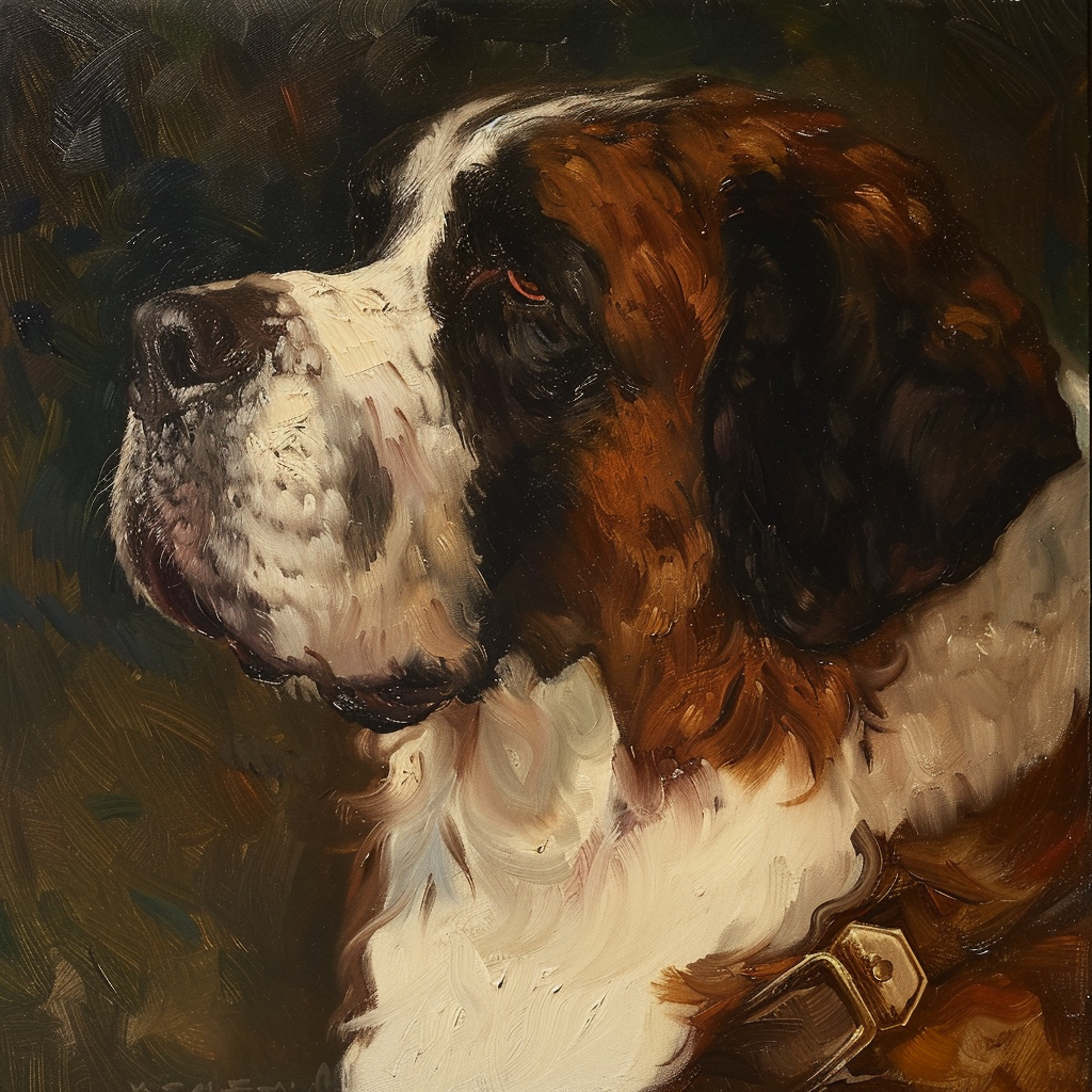 Saint Bernard Expressive surreal Vinyl Decal Sticker for Car, Laptop, Tumbler and more # F023493