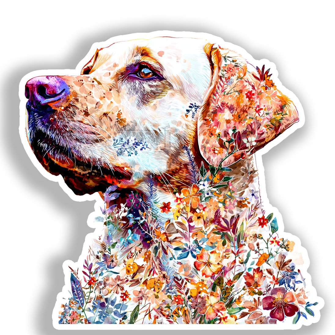 Labrador Retriever Dog Vinyl Decal Sticker for Car, Laptop, Tumbler and more # A019456-4" x 4"