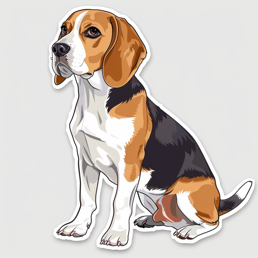 Beagle dog Vinyl Decal Sticker for Car, Laptop, Tumbler and more # F011783