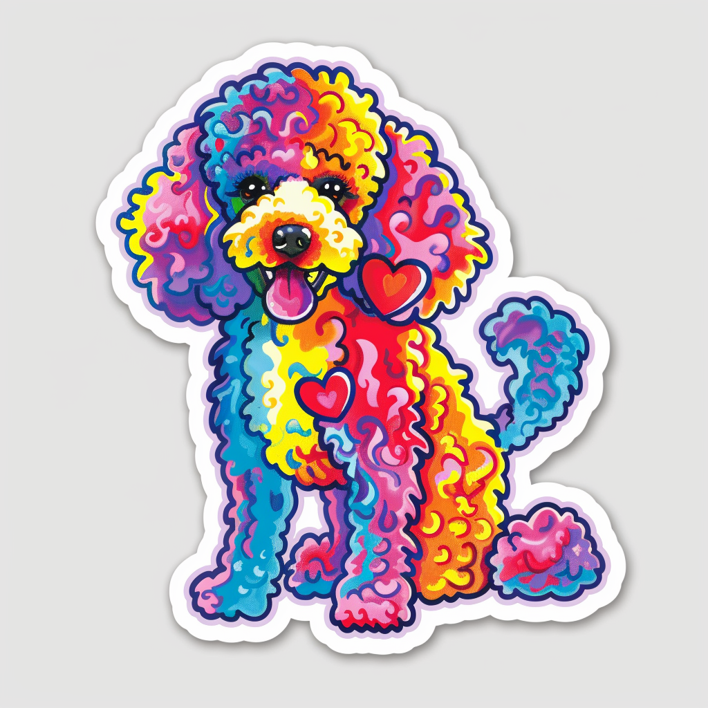 Poodle Dog heartcore Vinyl Decal Sticker for Car, Laptop, Tumbler and more # F012335