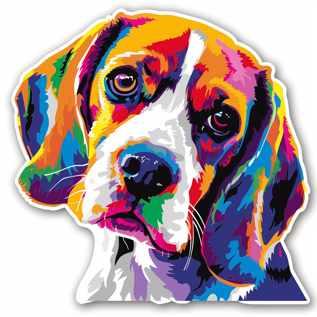 Beagle dog Vinyl Decal Sticker for Car, Laptop, Tumbler and more # F012172