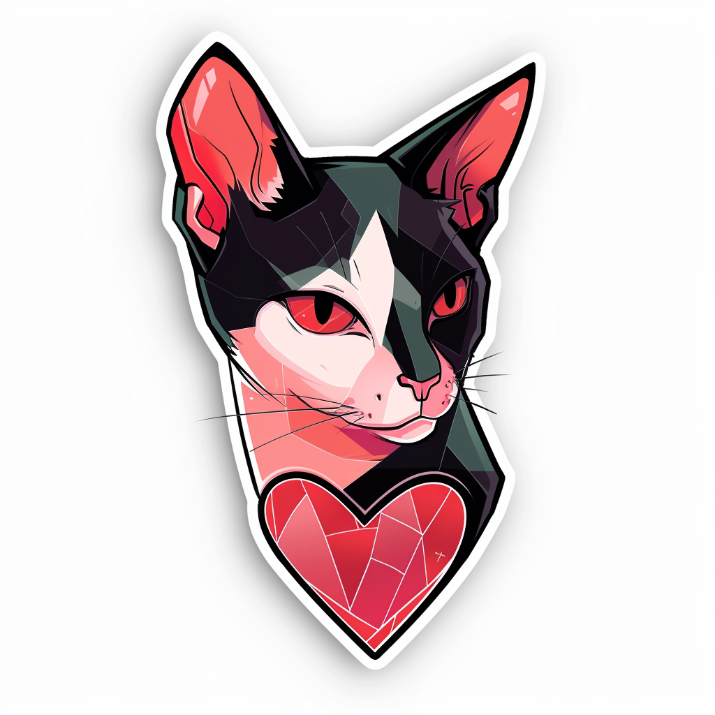 American Shorthair Cat majestic Expressive surreal Vinyl Decal Sticker for Car, Laptop, Tumbler and more # F018913