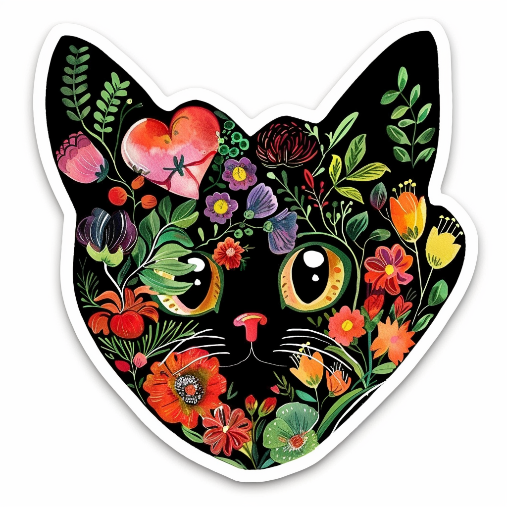 American Shorthair Cat majestic Expressive surreal Vinyl Decal Sticker for Car, Laptop, Tumbler and more # F018837