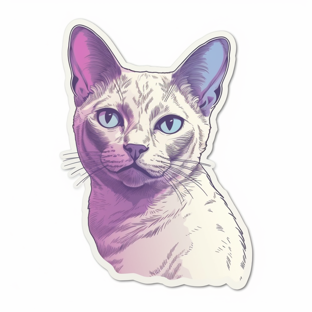 Burmese Cat Vinyl Decal Sticker for Car, Laptop, Tumbler and more # F010742