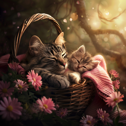 Adorable Cats Hugging  Vinyl Decal Sticker for Car, Laptop, Tumbler and more # F021627-4" x 4"