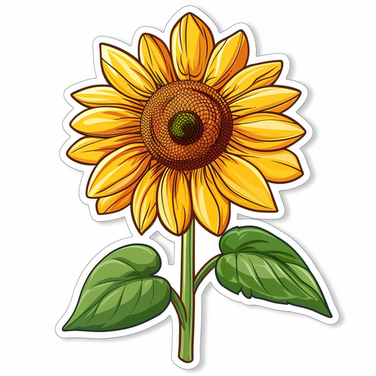 Sunflower flower majestic Expressive surreal Vinyl Decal Sticker for Car, Laptop, Tumbler and more # F022944