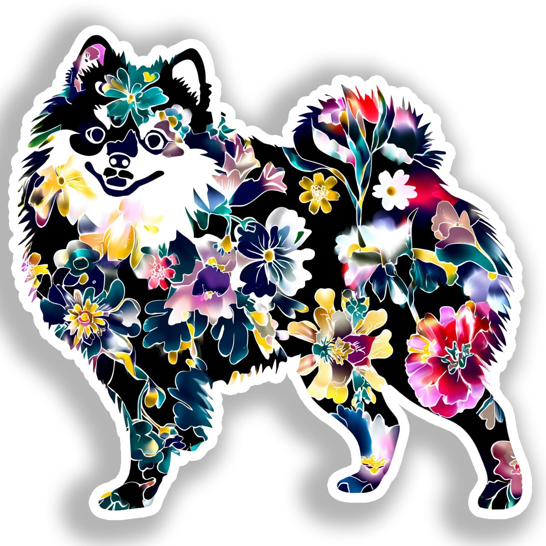 Pomeranian Dog Vinyl Decal Sticker for Car, Laptop, Tumbler and more # A017278-4" x 4"