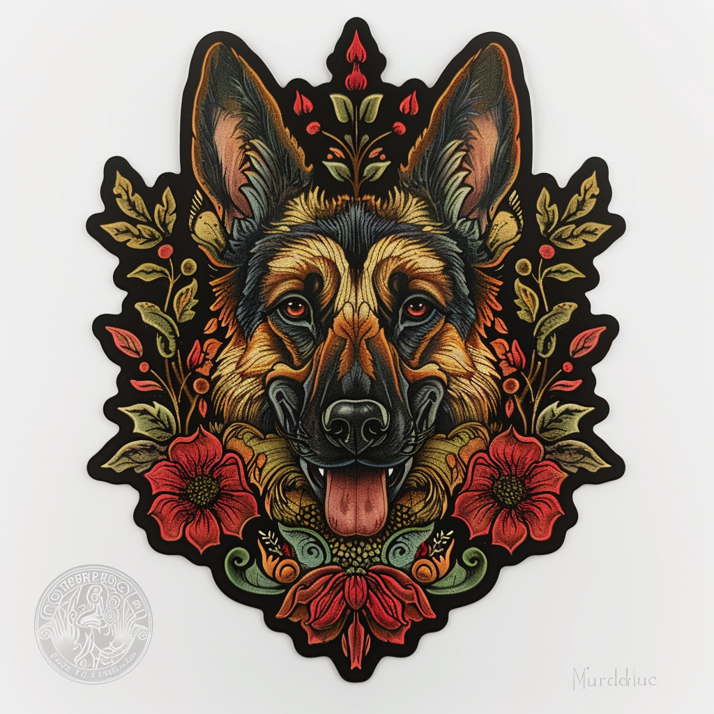 German Shepherd Dog Vinyl Decal Sticker for Car, Laptop, Tumbler and more # F011340