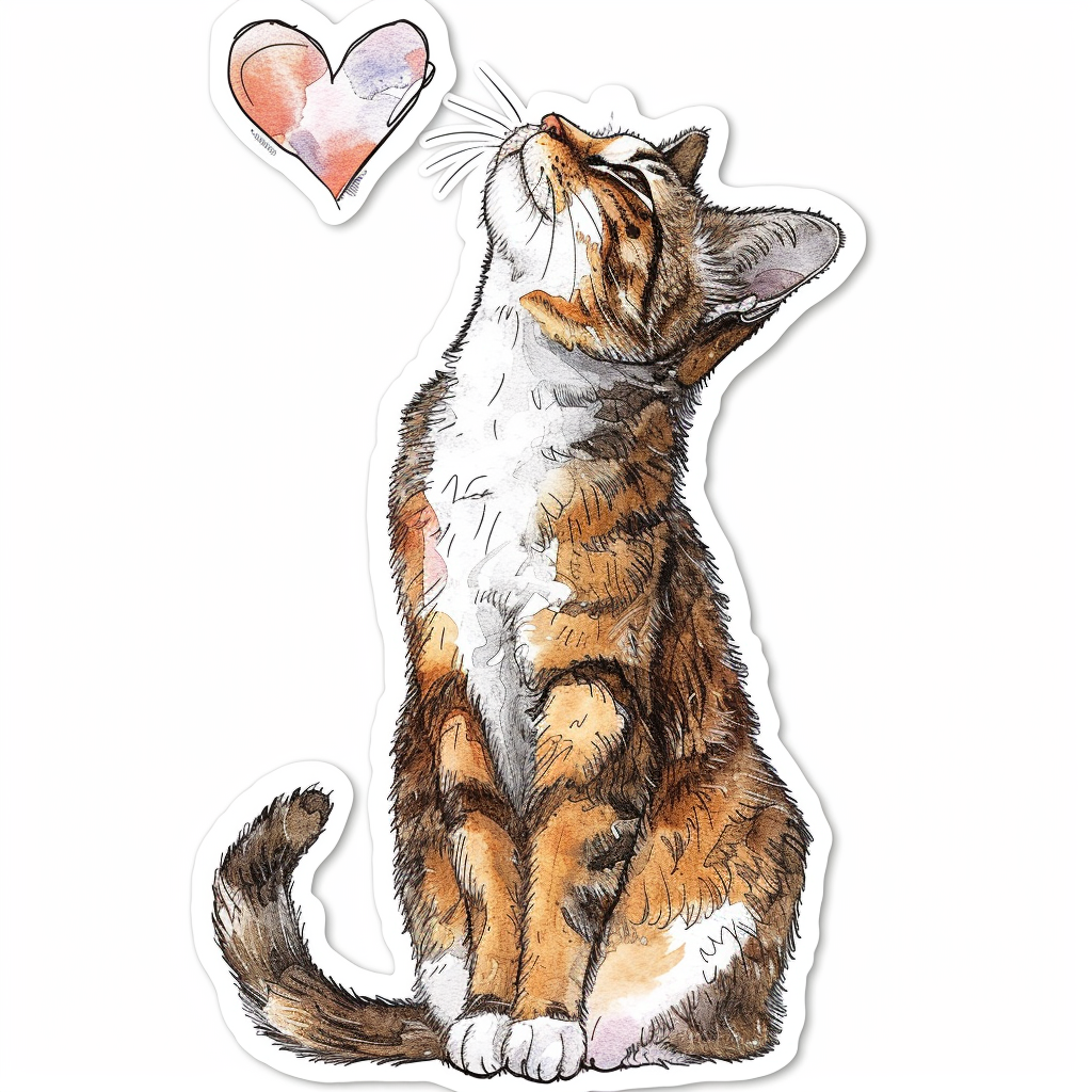 American Shorthair Cat majestic Expressive surreal Vinyl Decal Sticker for Car, Laptop, Tumbler and more # F018835