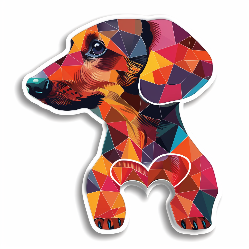 Dachshund Dog Heartcore Vinyl Decal Sticker for Car, Laptop, Tumbler and more # F012726