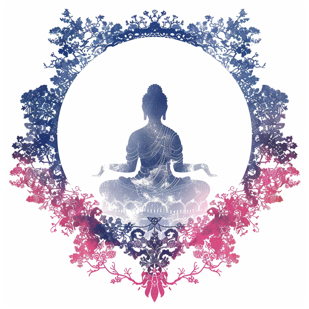 Sticker of a Buddha majestic Expressive surreal Vinyl Decal Sticker for Car, Laptop, Tumbler and more # F016872