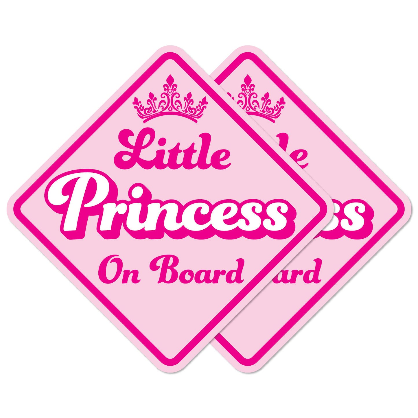 Little Princess on board Baby on board. 2 Pack.  Vinyl Decal Sticker for Car # F025856-7" x 7"
