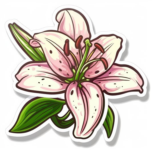 Lily flower majestic Expressive surreal Vinyl Decal Sticker for Car, Laptop, Tumbler and more # F023280