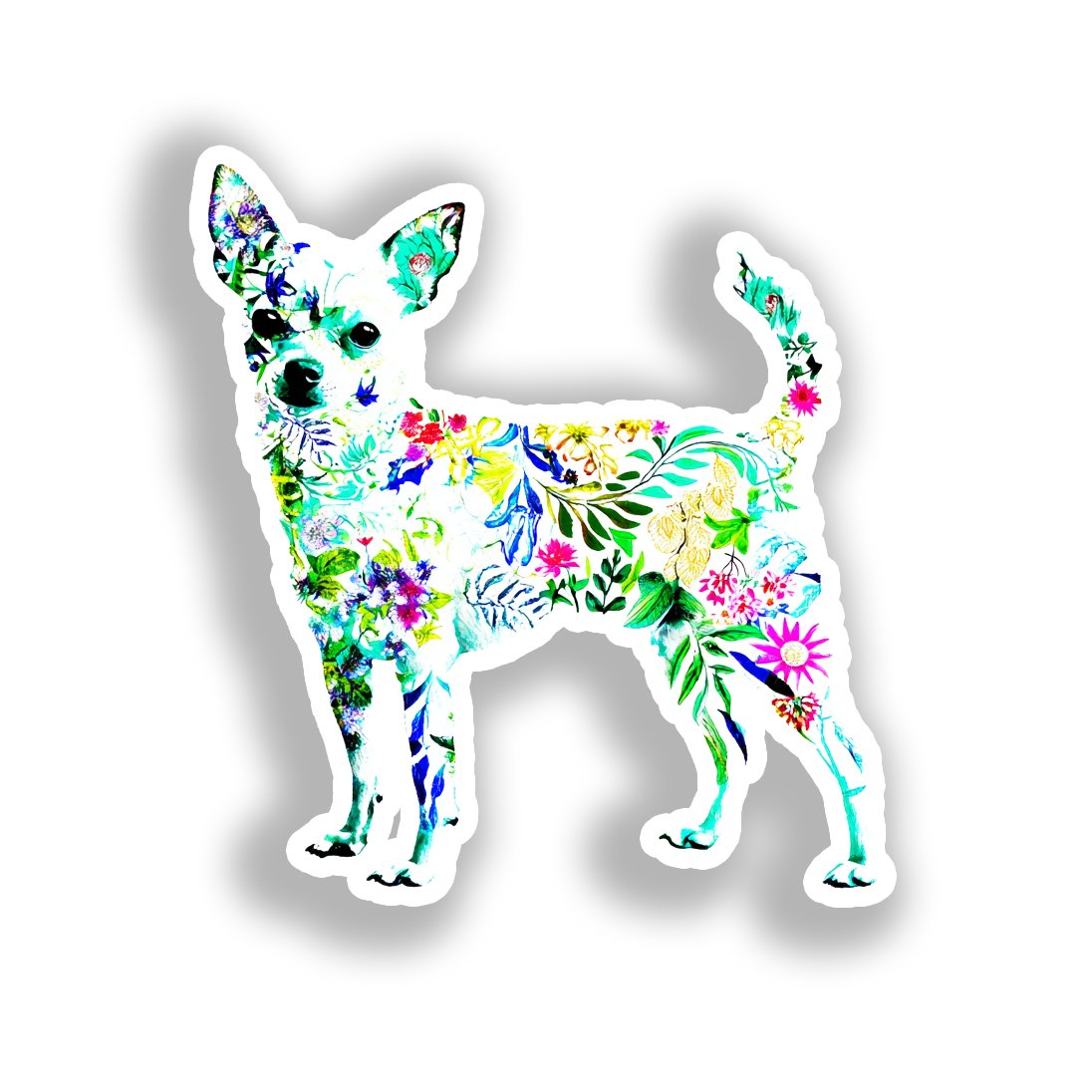 Chihuahua Dog Vinyl Decal Sticker for Car, Laptop, Tumbler and more # A017908-4" x 4"