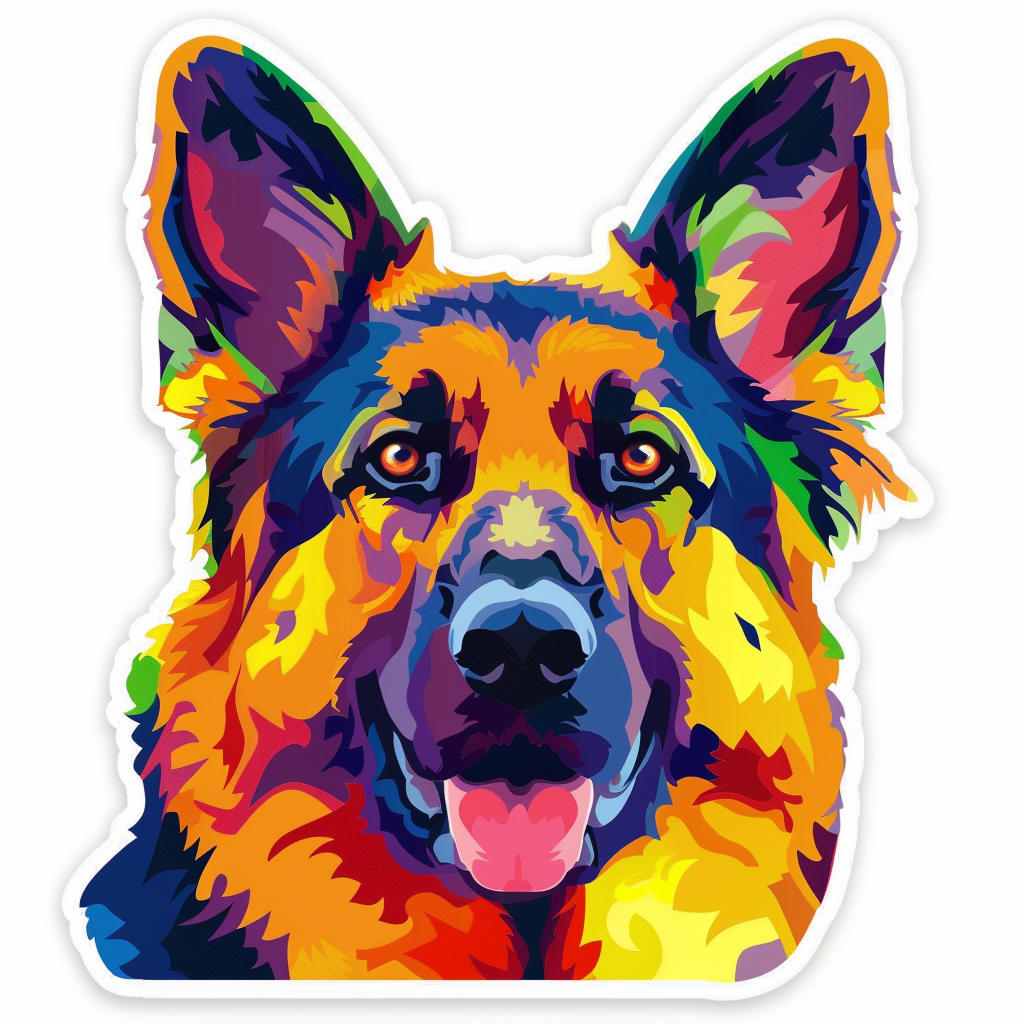 German Shepherd Dog Vinyl Decal Sticker for Car, Laptop, Tumbler and more # F07471