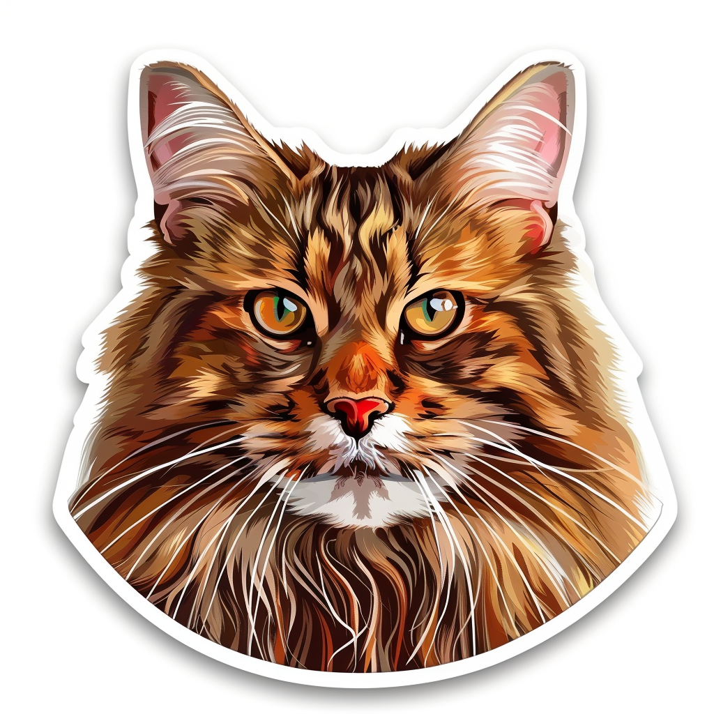 Maine Coon cat Vinyl Decal Sticker for Car, Laptop, Tumbler and more # F07577