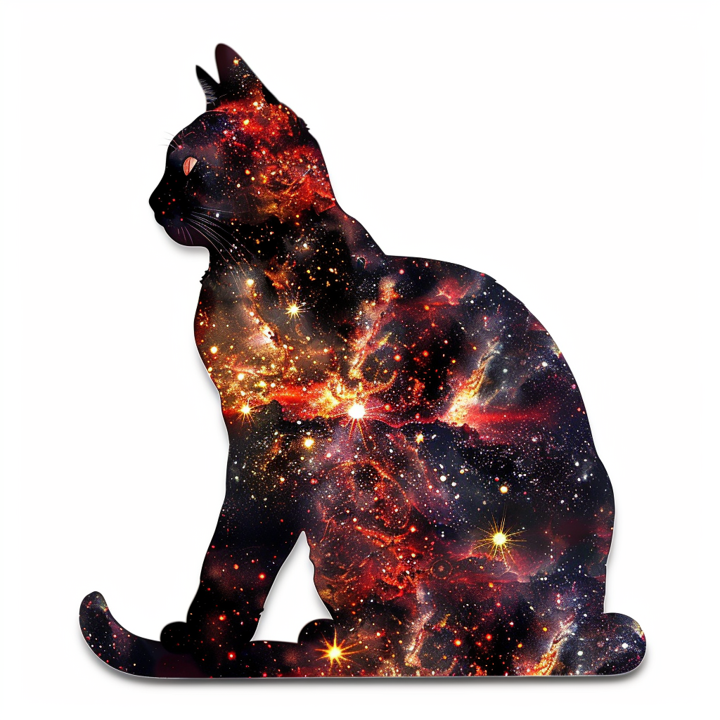 American Shorthair Cat majestic Expressive surreal Vinyl Decal Sticker for Car, Laptop, Tumbler and more # F018884