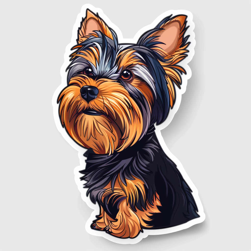 Yorkshire Terrier Dog Vinyl Decal Sticker for Car, Laptop, Tumbler and more # F07420