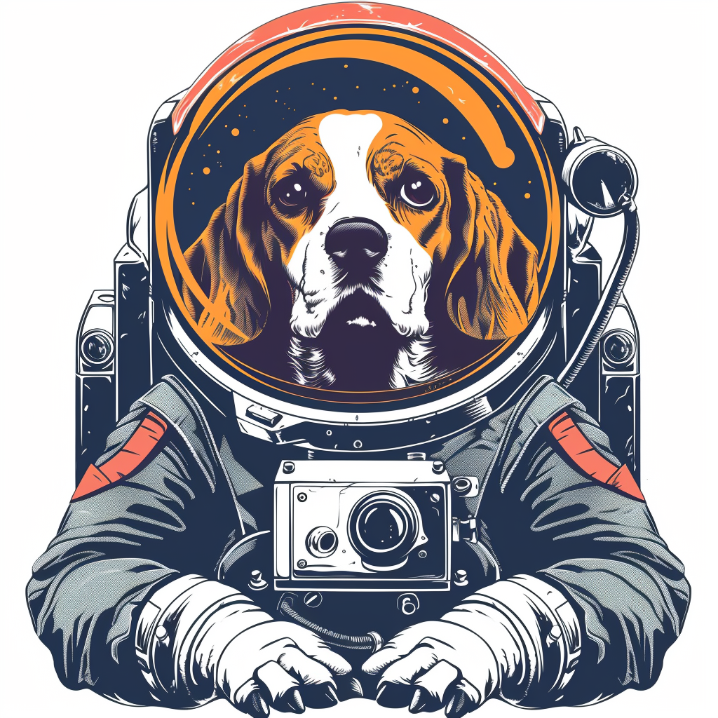 Beagle dog astronaut Vinyl Decal Sticker for Car, Laptop, Tumbler and more # F011862