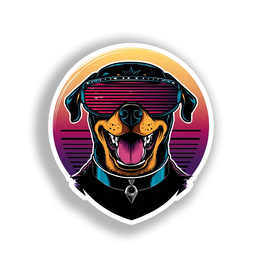 Rottweiler Dog Vinyl Decal Sticker for Car, Laptop, Tumbler and more # A018018-4" x 4"