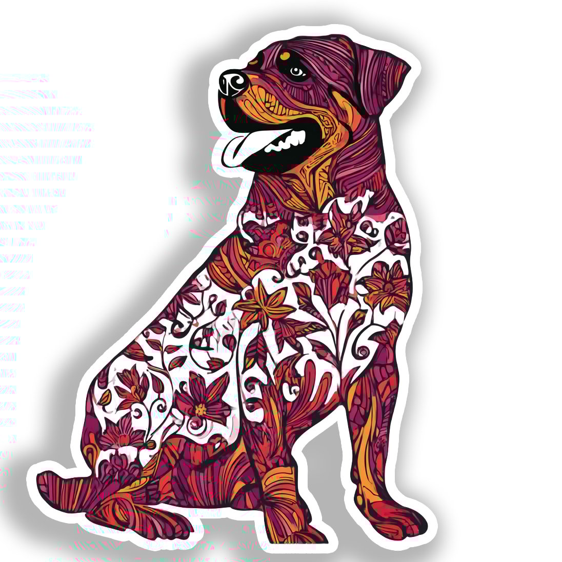 Rottweiler Dog Vinyl Decal Sticker for Car, Laptop, Tumbler and more # A019211-4" x 4"