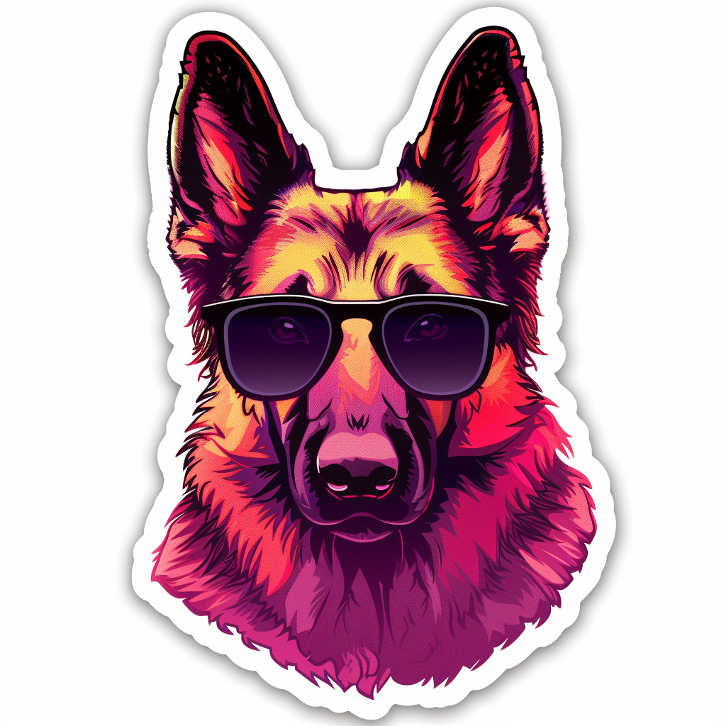 German Shepherd Dog Vinyl Decal Sticker for Car, Laptop, Tumbler and more # F011587
