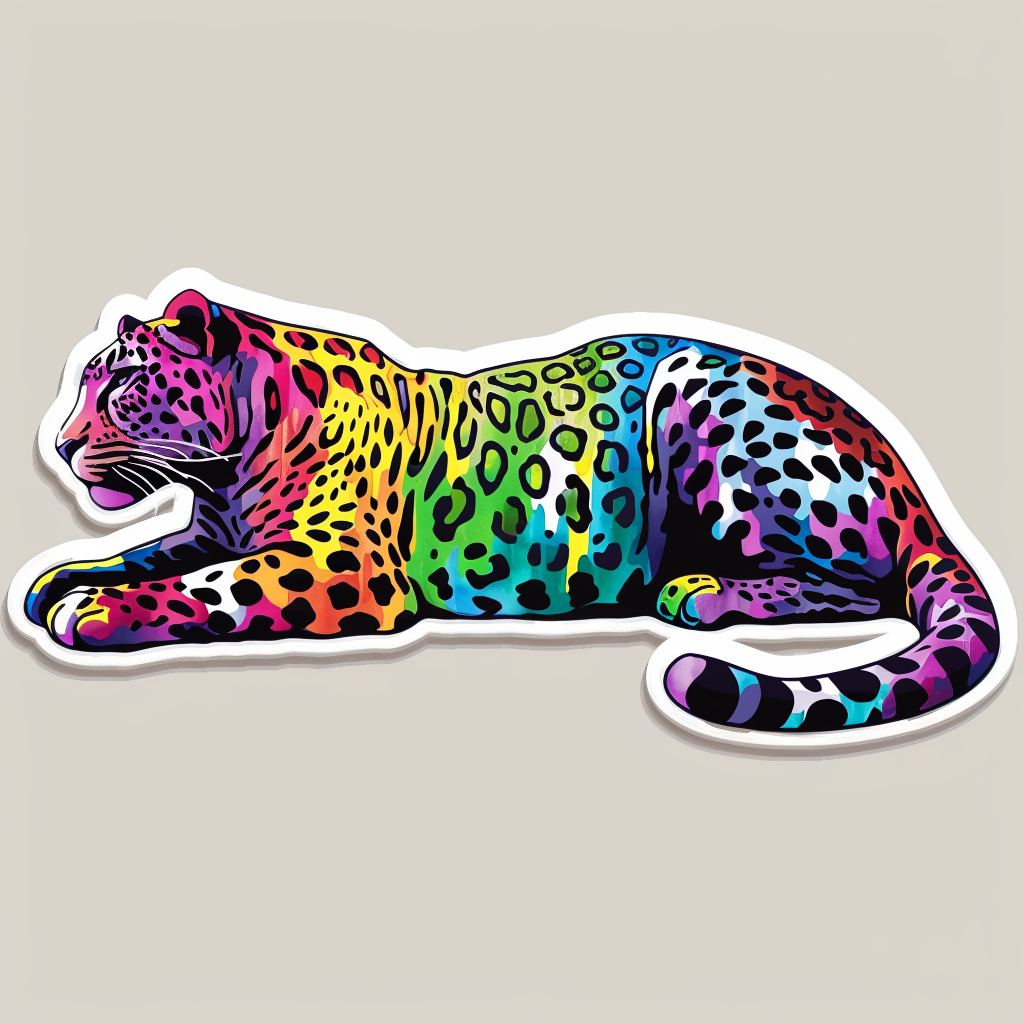 Leopard majestic Expressive surreal Vinyl Decal Sticker for Car, Laptop, Tumbler and more # F022450