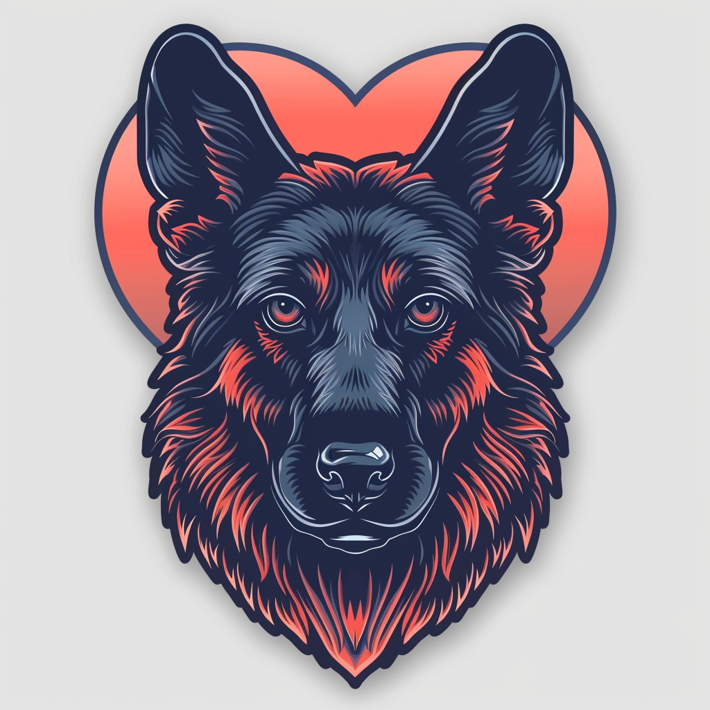 German Shepherd Dog Vinyl Decal Sticker for Car, Laptop, Tumbler and more # F011285