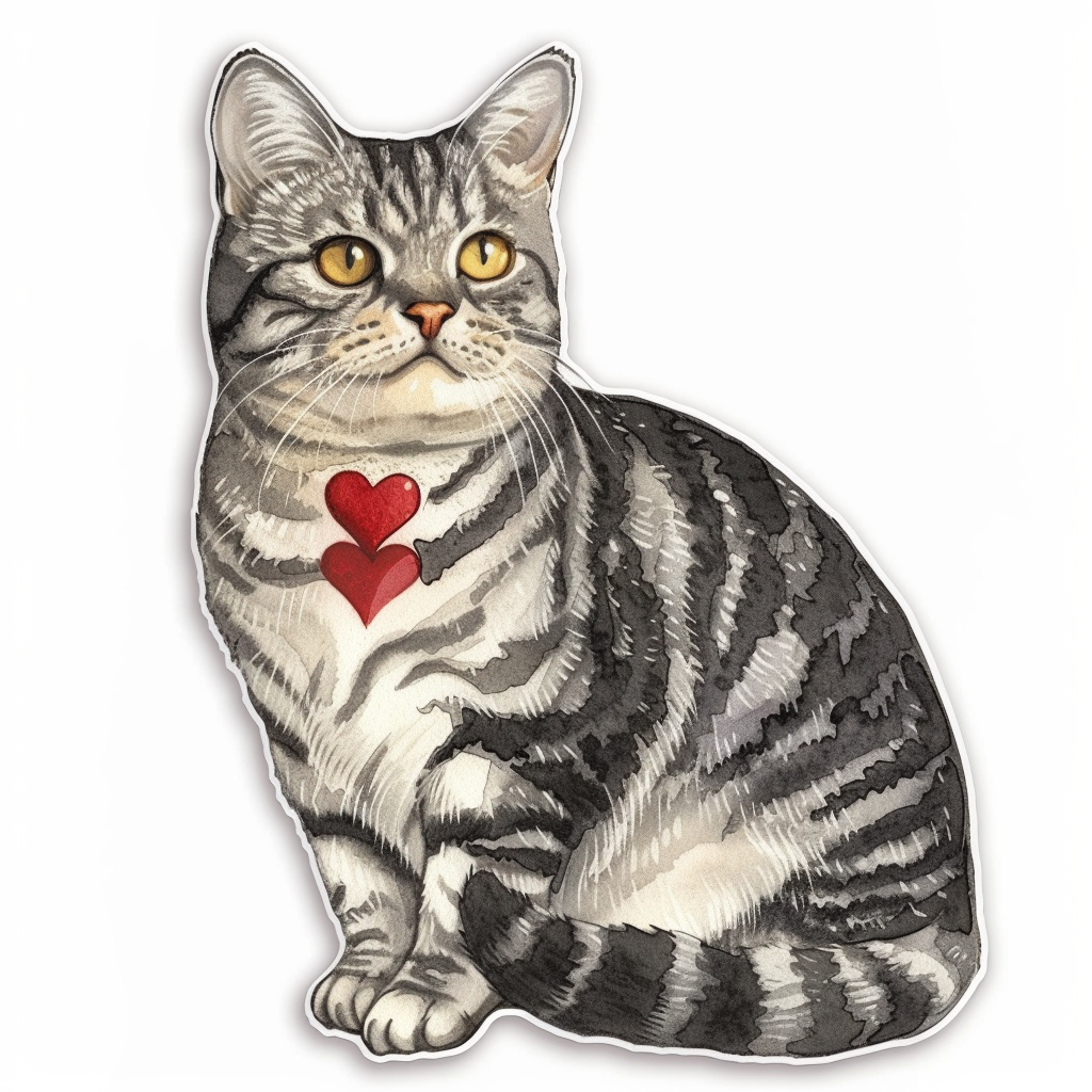 American Shorthair Cat majestic Expressive surreal Vinyl Decal Sticker for Car, Laptop, Tumbler and more # F018852