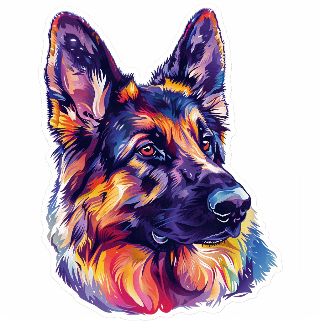 German Shepherd Dog Vinyl Decal Sticker for Car, Laptop, Tumbler and more # F011619