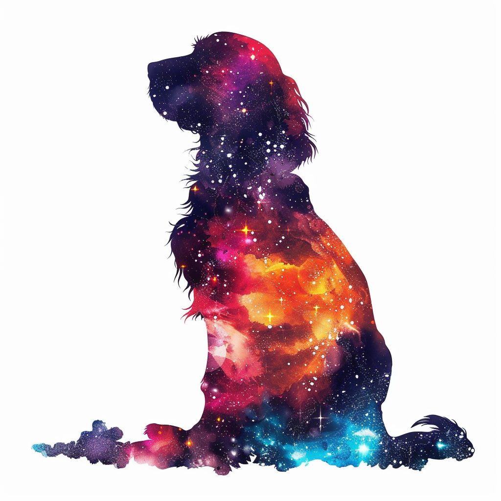 Cocker Spaniel Dog majestic Expressive surreal Vinyl Decal Sticker for Car, Laptop, Tumbler and more # F020362-4" x 4"