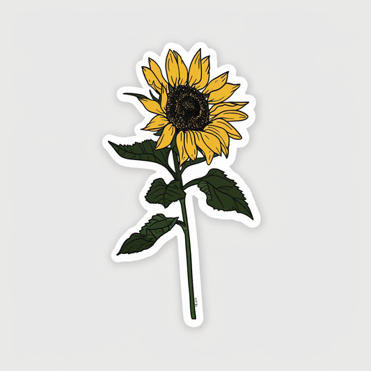 Sunflower flower majestic Expressive surreal Vinyl Decal Sticker for Car, Laptop, Tumbler and more # F023028