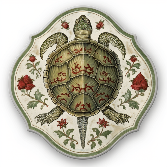 turtle majestic Expressive surreal Vinyl Decal Sticker for Car, Laptop, Tumbler and more # F022084-4" x 4"