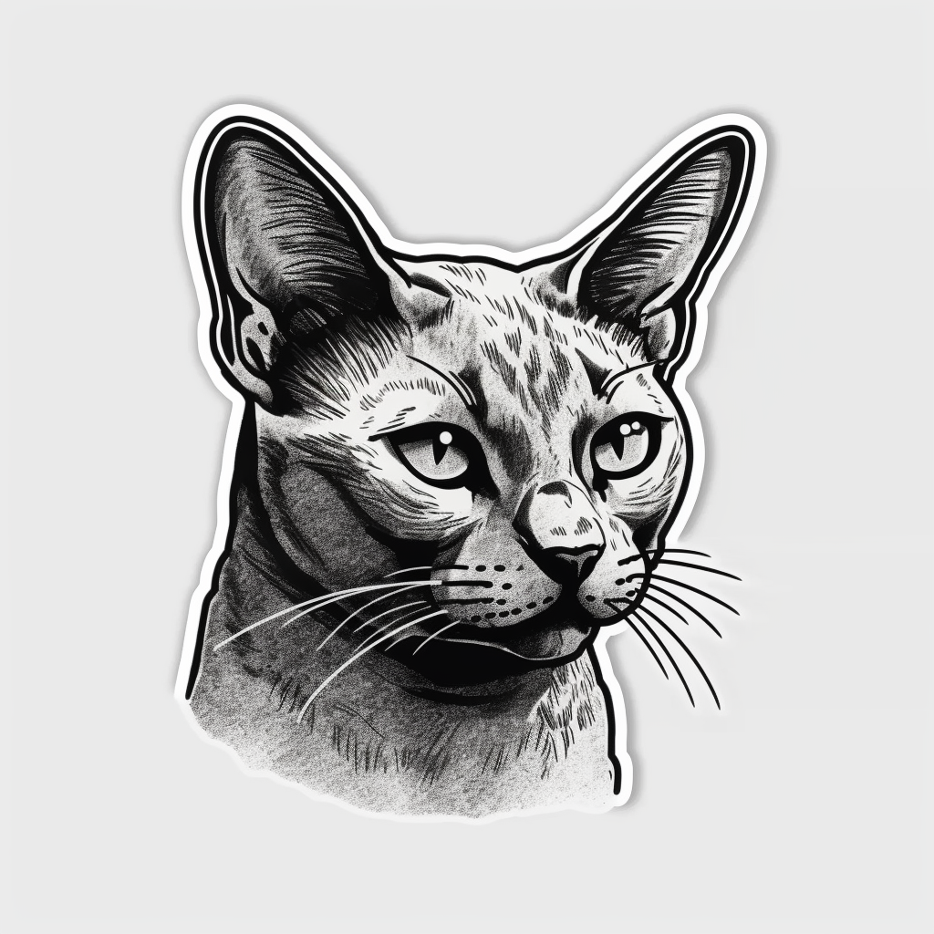 Burmese Cat Vinyl Decal Sticker for Car, Laptop, Tumbler and more # F010721