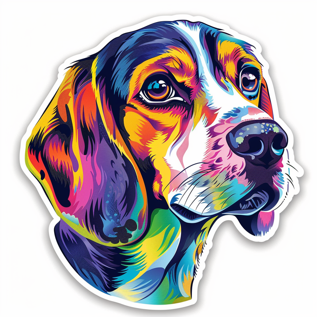 Beagle dog Vinyl Decal Sticker for Car, Laptop, Tumbler and more # F012143