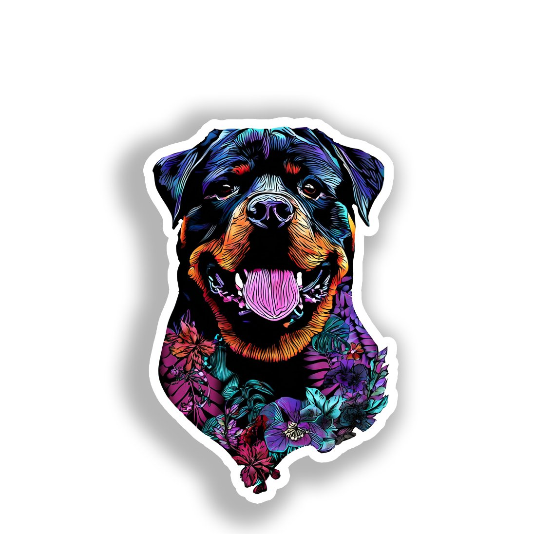 Rottweiler Dog Vinyl Decal Sticker for Car, Laptop, Tumbler and more # A018064-4" x 4"