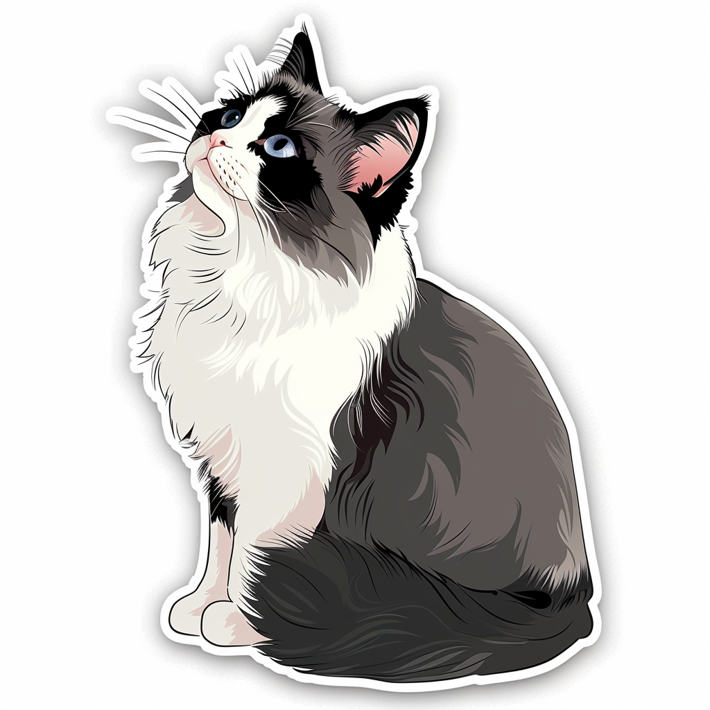 Ragdoll cat Vinyl Decal Sticker for Car, Laptop, Tumbler and more # F07583