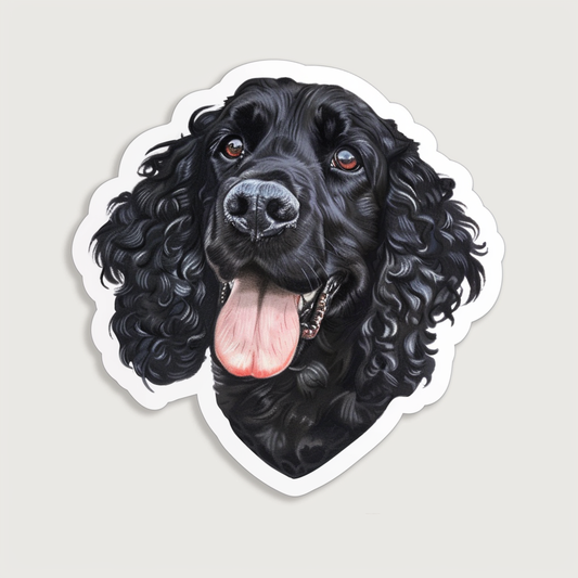 Cocker Spaniel Dog majestic Expressive surreal Vinyl Decal Sticker for Car, Laptop, Tumbler and more # F019750-4" x 4"