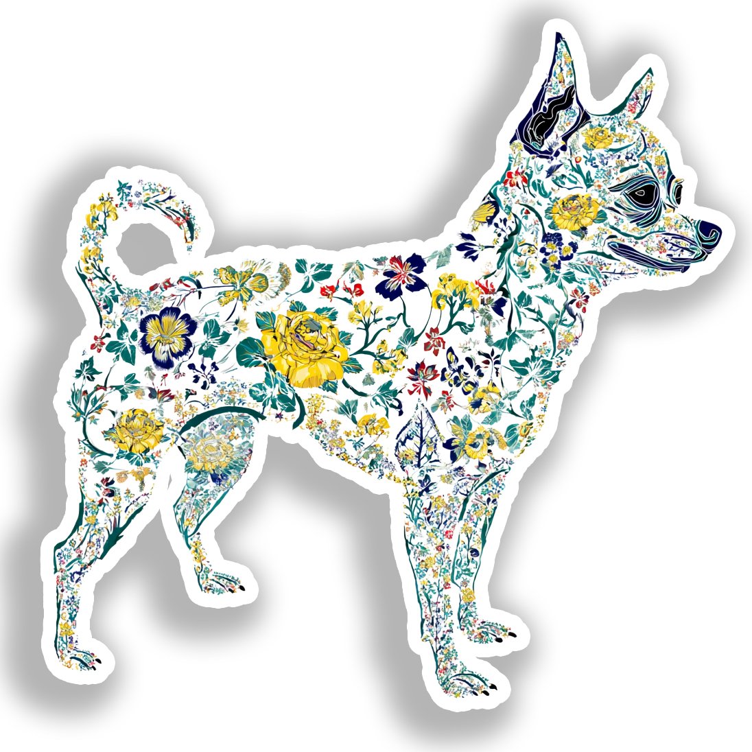 Chihuahua Dog Vinyl Decal Sticker for Car, Laptop, Tumbler and more # A017894-4" x 4"