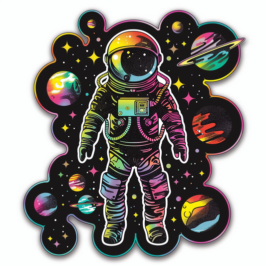 Sticker of an astronaut majestic Expressive surreal Vinyl Decal Sticker for Car, Laptop, Tumbler and more # F021962