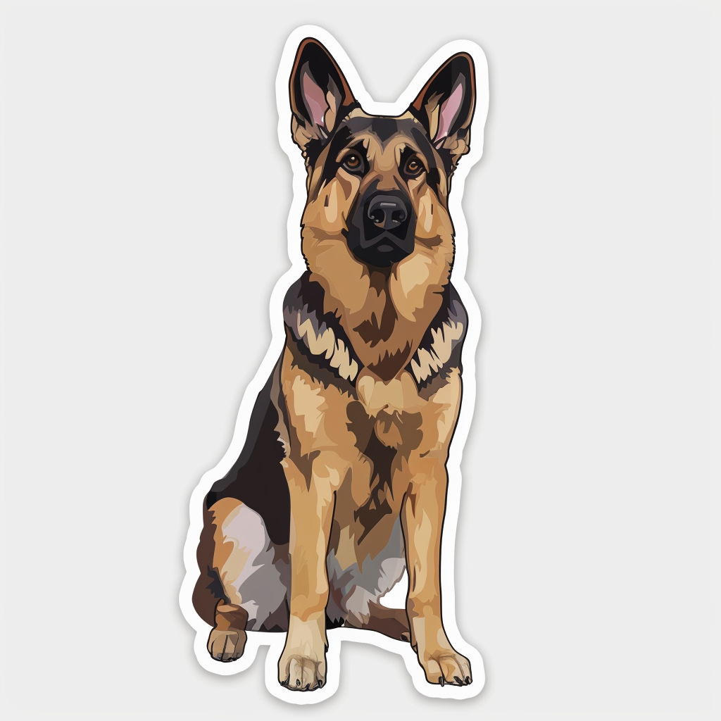 German Shepherd Dog Vinyl Decal Sticker for Car, Laptop, Tumbler and more # F07536