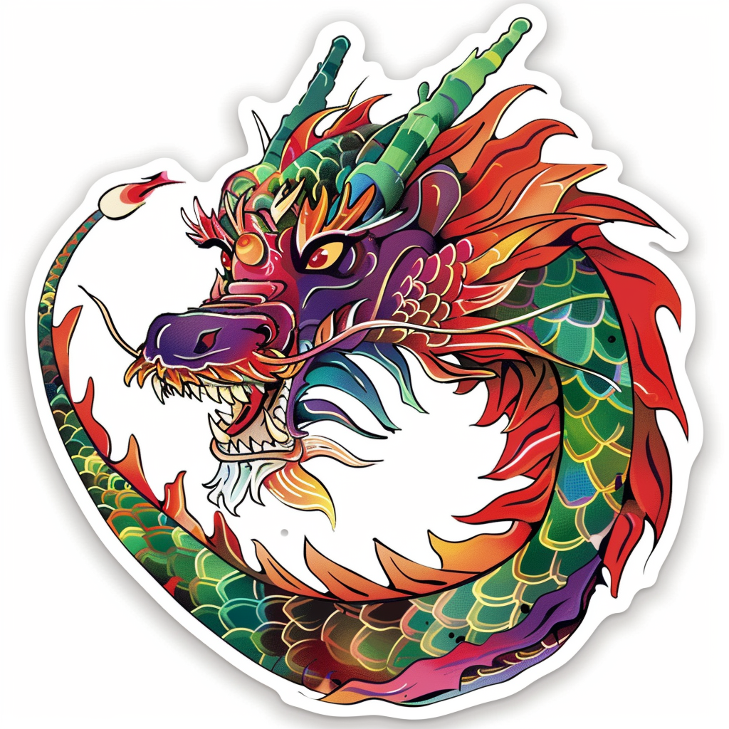 Dragon majestic Expressive surreal Vinyl Decal Sticker for Car, Laptop, Tumbler and more # F019098