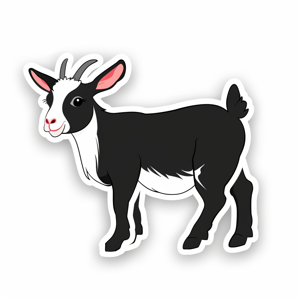 Goat majestic Expressive surreal Vinyl Decal Sticker for Car, Laptop, Tumbler and more # F020726-4" x 4"