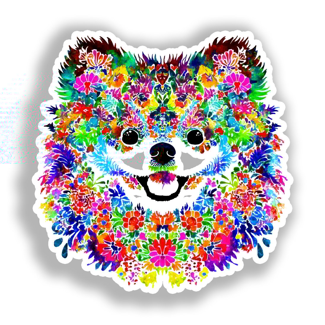 Pomeranian Dog Vinyl Decal Sticker for Car, Laptop, Tumbler and more # A017371-4" x 4"
