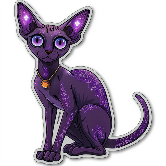 Abyssinian Cat astronaut majestic Expressive surreal Vinyl Decal Sticker for Car, Laptop, Tumbler and more # F021061-4" x 4"