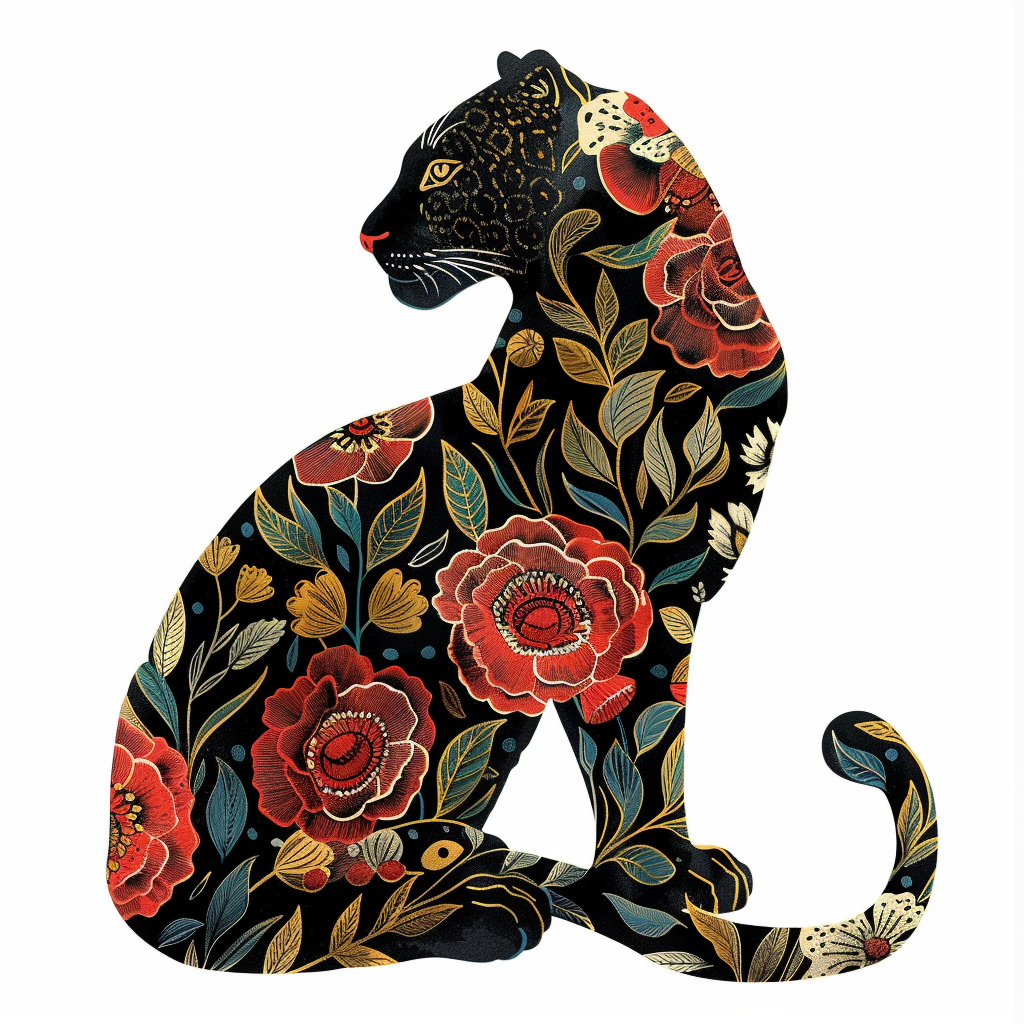 Leopard majestic Expressive surreal Vinyl Decal Sticker for Car, Laptop, Tumbler and more # F022436