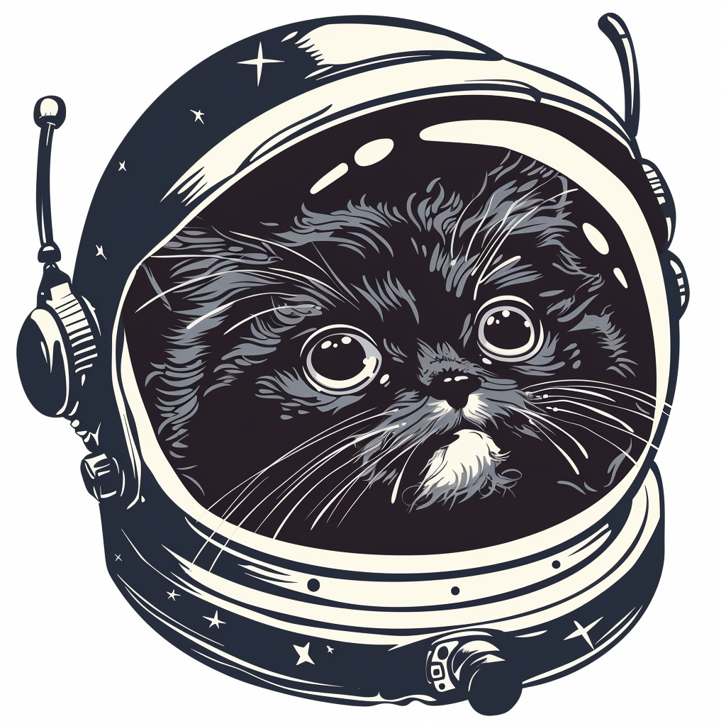 Persian Cat Space Expressive surreal Vinyl Decal Sticker for Car, Laptop, Tumbler and more # F016066
