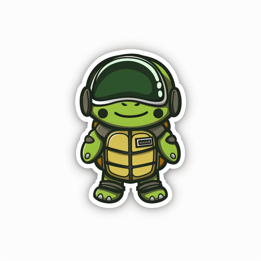 turtle majestic Expressive surreal Vinyl Decal Sticker for Car, Laptop, Tumbler and more # F022157-4" x 4"